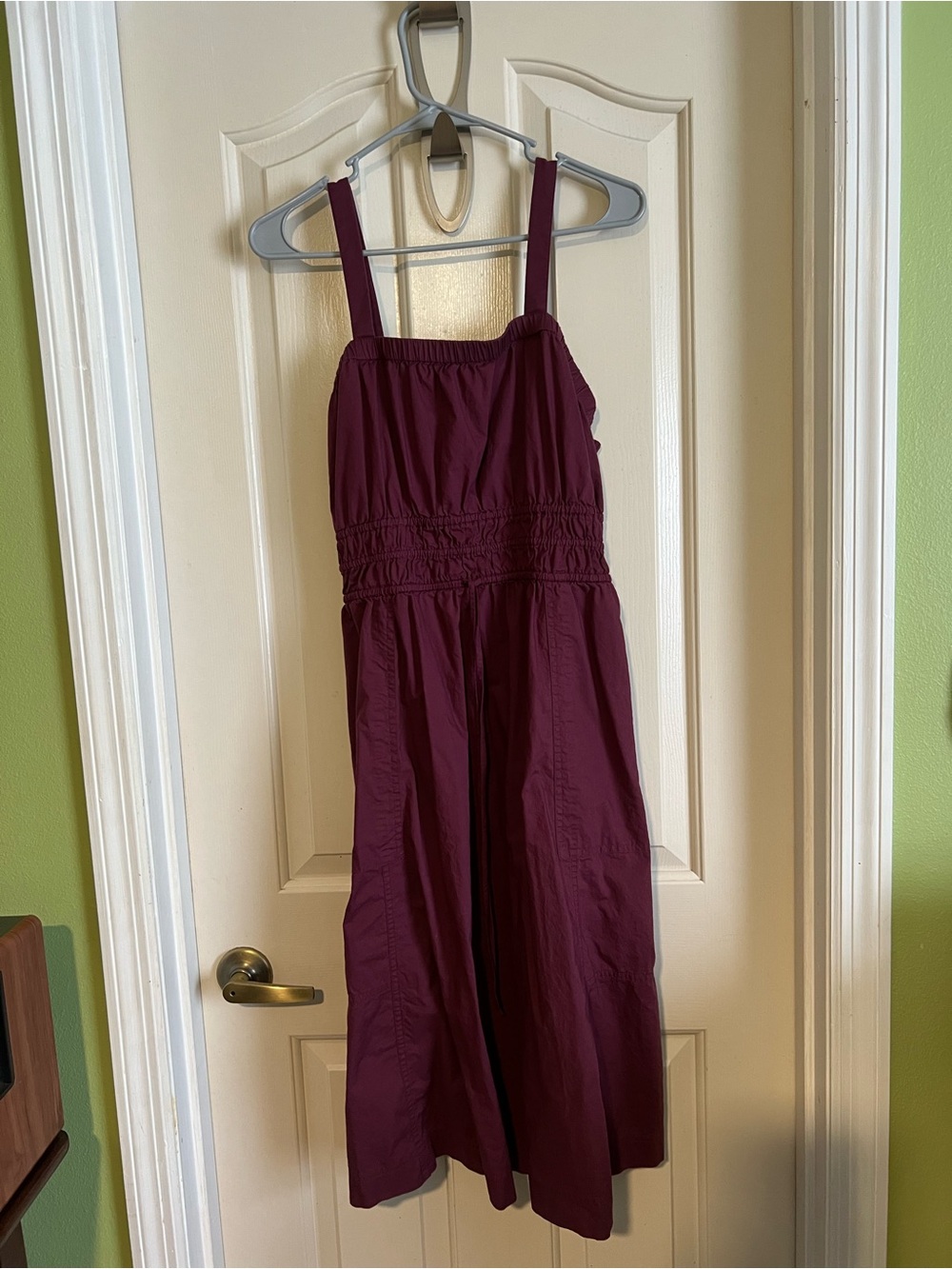 Woman' Burgundy Sleeveless One-Piece Dress